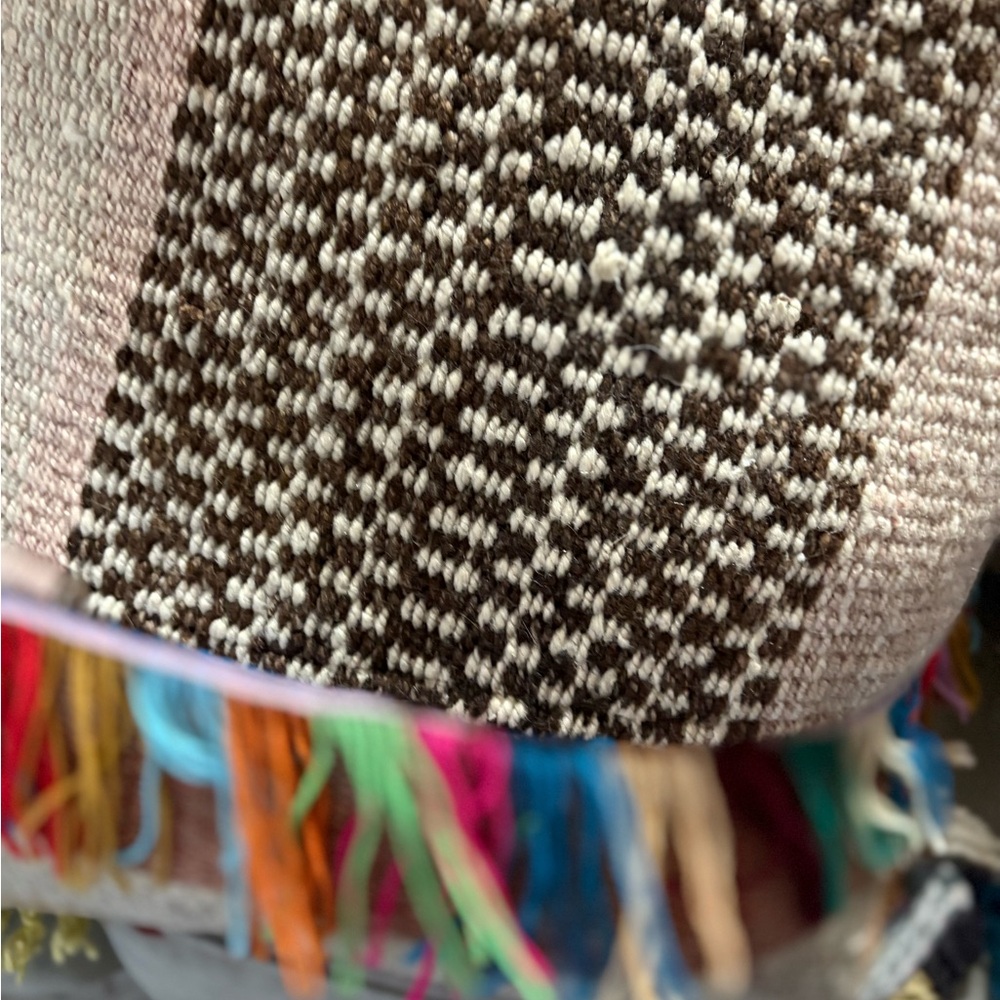 NATURAL LIFE Woven Pillow with Colorful Fringe - Picture 2 of 11